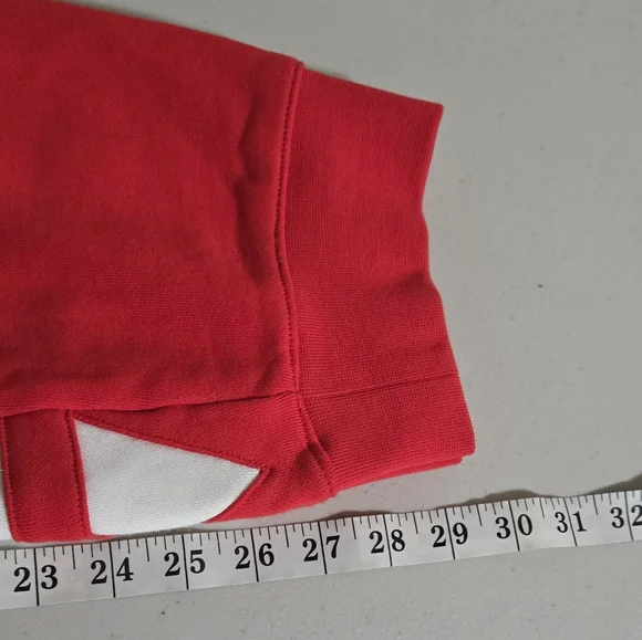 Adidas Big Trefoil Red White Jogger Sweatpants Size M - Picture 7 of 13